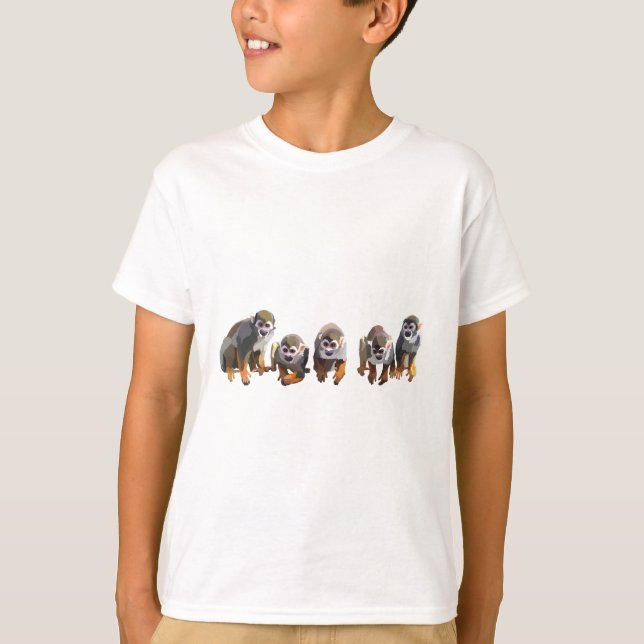 T-shirt S est pour Squirrel Monkey (Devant)