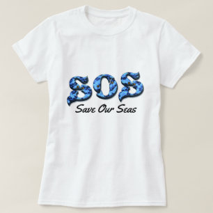 T-shirt 'S.O.S ~ Save Our Seas' Message aquatique d'Aleta