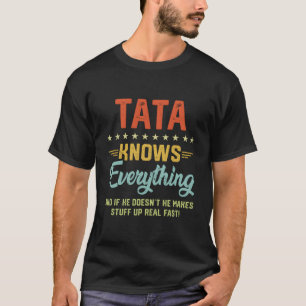 T-shirt S Tata Sait Tout Les Blagues de Grand-Père
