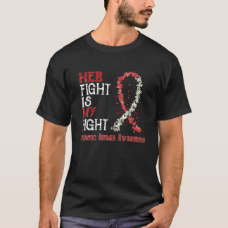 T-shirt Sa Lutte Est Ma Lutte Contre L'Anémie Aplastique