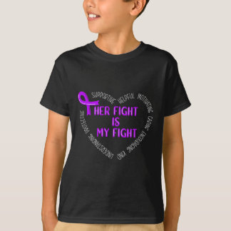 T-shirt Sa Lutte Est Ma Lutte Contre Le Cancer Pancréatiqu