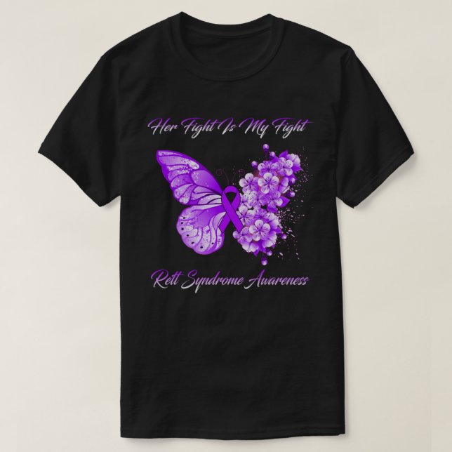 T-shirt Sa Lutte Est Ma Lutte Contre Le Syndrome De Lutte  (Design devant)