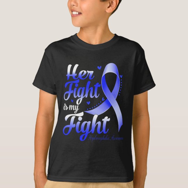 T-shirt Sa Lutte Est Ma Lutte Contre L'Hydrocéphalie (Devant)