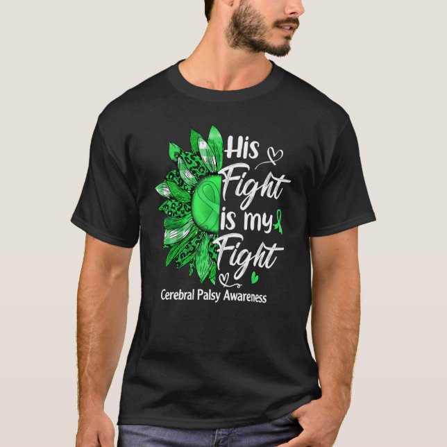 T-shirt Sa Lutte Est Ma Lutte Tournesol Cérébrale Palsy Aw (Devant)