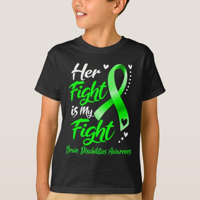T-shirt Sa Lutte Est Mon Combattre Incapacité Cerveau Sens (Devant)