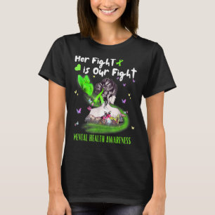T-shirt Sa Lutte Est Notre Lutte Contre La Santé Mentale Q