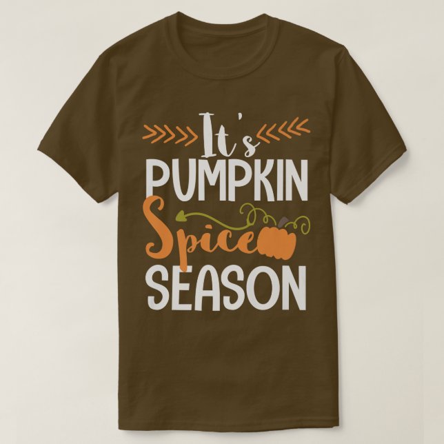 T-shirt Sa saison d'épices citrouille mignonne automne (Design devant)