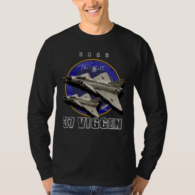 T-shirt Saab 37 Viggen Swedish Multi Combat Aircraft (Devant)