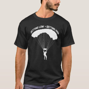 T-shirt S'Abaisser. Pour les parachutistes. Parachutisme. 