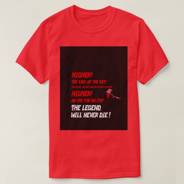 T-shirt Sabaton Le Baron Rouge Lyrique Design Graphique  (Design devant)
