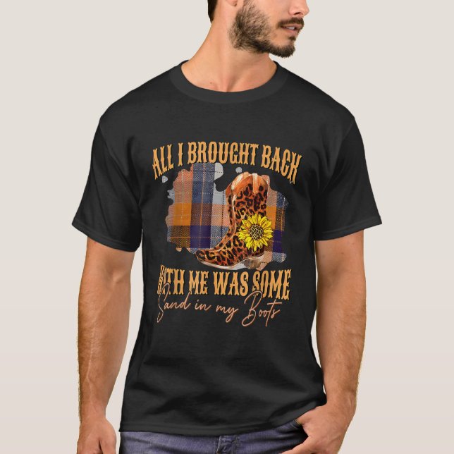T-shirt Sable Dans Mes Boots Musique Country (Devant)