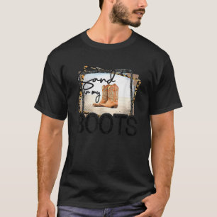 T-shirt Sable Dans Mon Pays Botte Ouest Sud Cowboy T