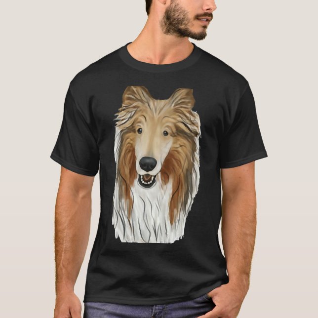 T-shirt Sable Rough Collie Chien (Devant)