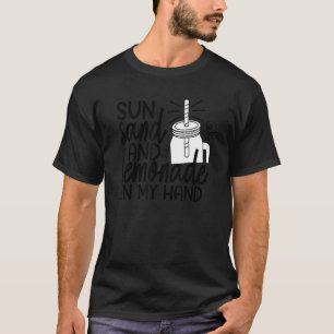 T-shirt Sable Soleil Et Lemonade Dans Ma Main Lemonade Mas