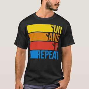 T-shirt Sable Soleil Sip & Répétition Plage Vacances Temps