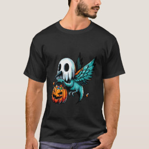 T-shirt Sac à bonbons fantôme de colibri Halloween effraya