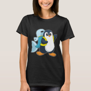 T-shirt Sac à dos de poisson pingouin
