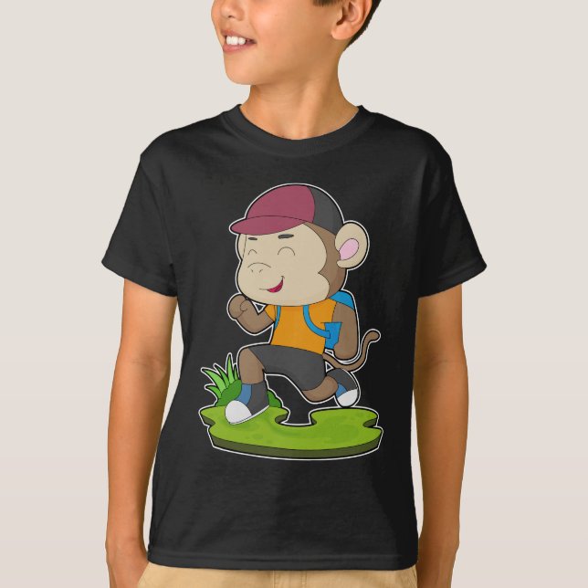 T-shirt Sac à dos de singe Hiker (Devant)
