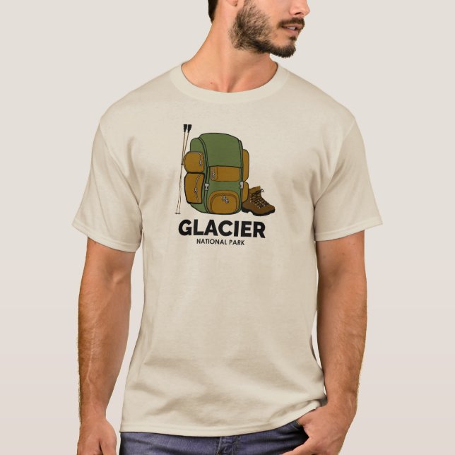 T-shirt Sac à dos du parc national du Glacier (Devant)