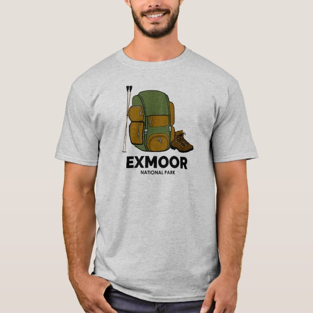 T-shirt Sac à dos du parc national Exmoor (Devant)
