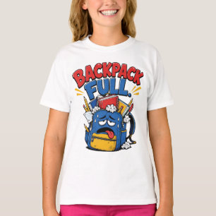 T-shirt Sac À Dos Plein Dessin Animé Drôle De Rentree Scol