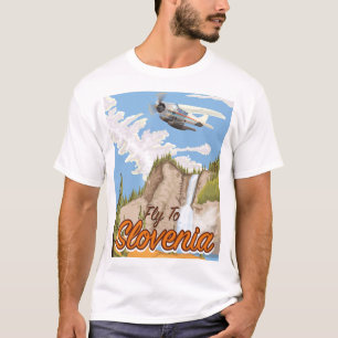 T-shirt Sac À Provisions En Toile Fly To Slovenia Wood Wal