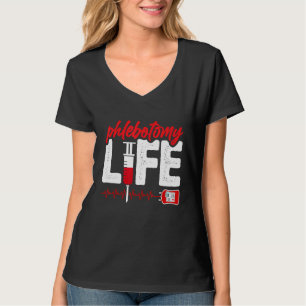 T-shirt Sac de sang Phlébotomie Vie Phlébotomiste Hommes F