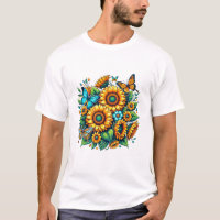 Sac fourre-tout de tournesol et de papillon - Flor