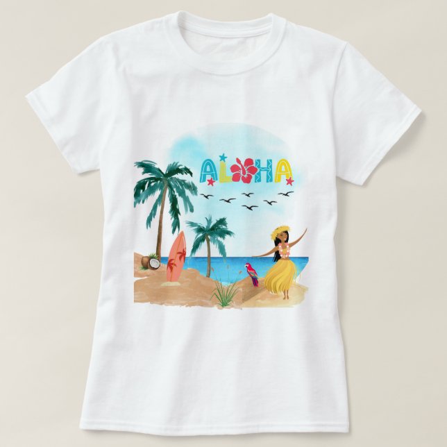 T-shirt Sac fourre-tout Hawaïen Aloha Vibes (Design devant)