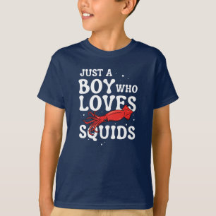 T-shirt Sac Nautique De L'Amant Du Calmar De La Mer