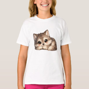 T-shirt Sac transparent en forme de louveteau mignon aux g