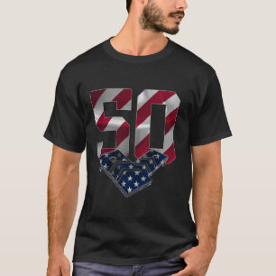 T-shirt Sack Toss Numéro 50 ans Cornhole 50e anniversaire