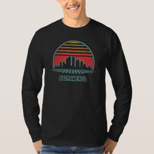 T-shirt Sacramento City Skyline Retro 80s Style Souvenir
