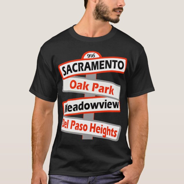 T-shirt Sacramento, Parc de chêne, Meadowview, Del Paso —  (Devant)