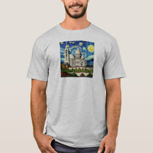 T-shirt Sacre-Coeur Paris France Nuit étoilée
