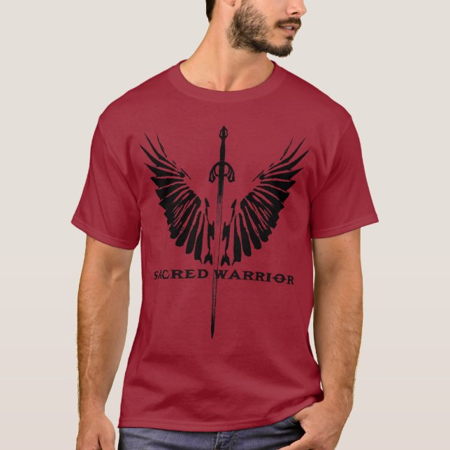 T-SHIRT SACRED-WARRIOR-WINGS-AND-SWORD (Devant)