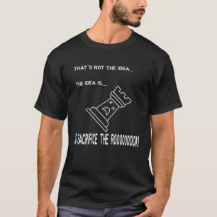 T-shirt Sacrifice de motif d'échecs la TOUR