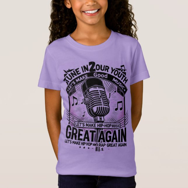T-Shirt S'Adapter À Notre Jeunesse : Purple Hip hop Tee (Devant)