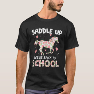 T-shirt Saddle Up Nous sommes de retour à l'école Cool équ