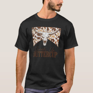 T-shirt Saddup Buttercup Leopard Taureau crâne Western Cou