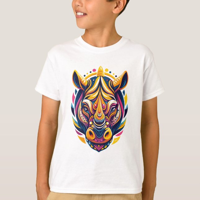 T-shirt Safari électrique Rhino (Devant)