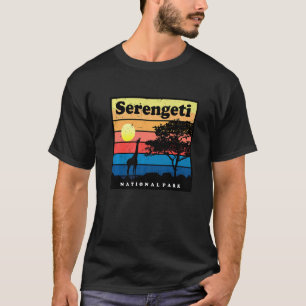 T-shirt Safari Giraffe Serengeti Afrique Parc national Tan