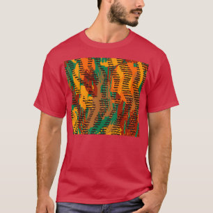 T-shirt Safari Mélangé À L'Impression Traditionnelle Afric
