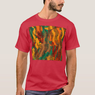T-shirt Safari Mélangé À L'Impression Traditionnelle Afric
