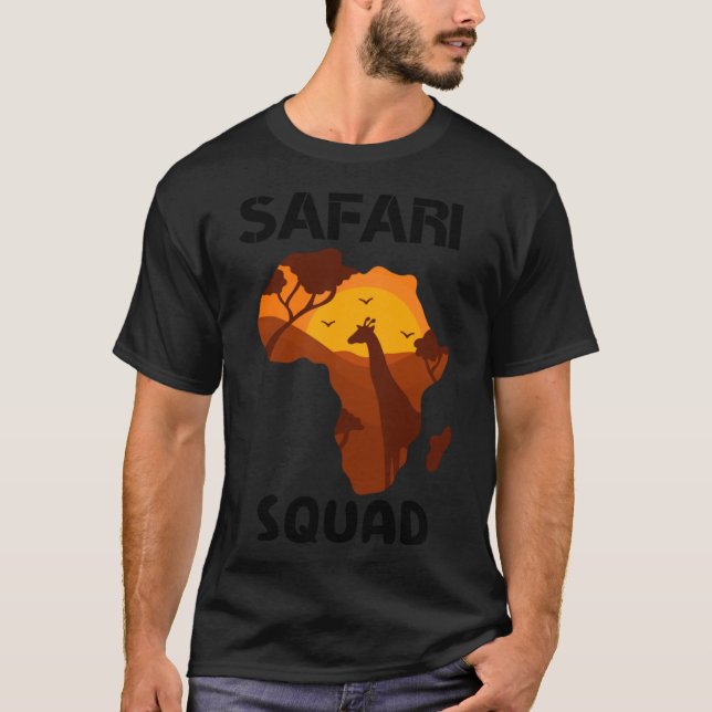 T-shirt Safari Squad Famille Africaine Vacay été  (Devant)