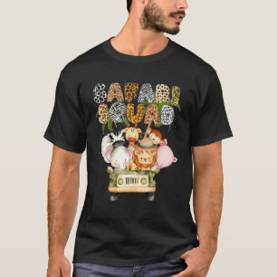 T-shirt Safari Squad Zoo d'été Animaux Voyage Correspondan