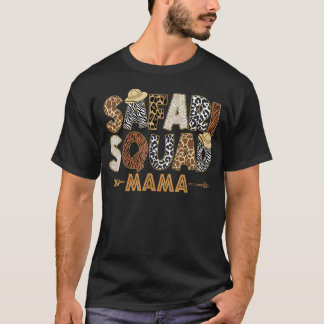T-shirt Safari Zoo Safari Escouade Maman Du Garçon D'anniv