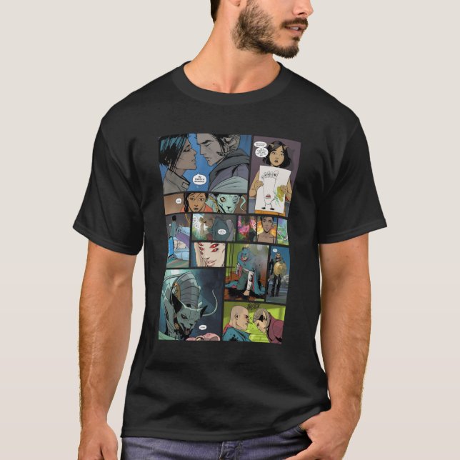 T-shirt Saga Image Comics Panel Design Classic (Devant)