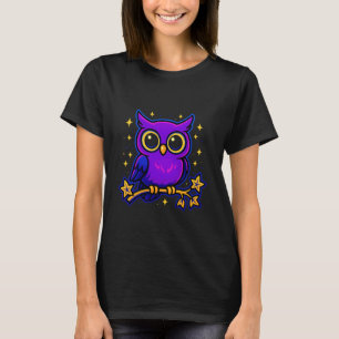 T-shirt Sagesse de la nuit étoilée de la chouette poussièr