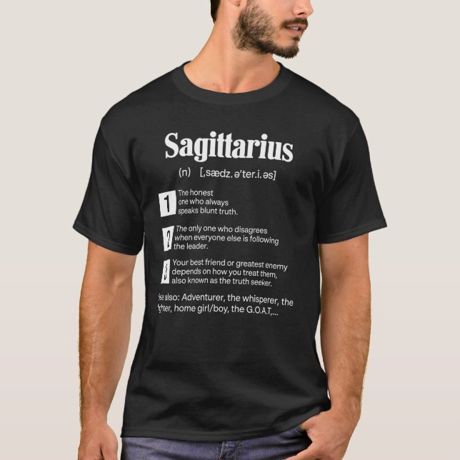 T-shirt Sagittarius Définition Drôle (Devant)